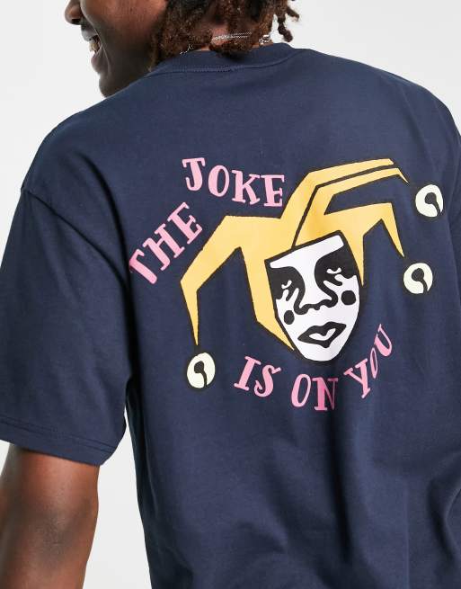 Obey the joke is on you t-shirt in navy | ASOS