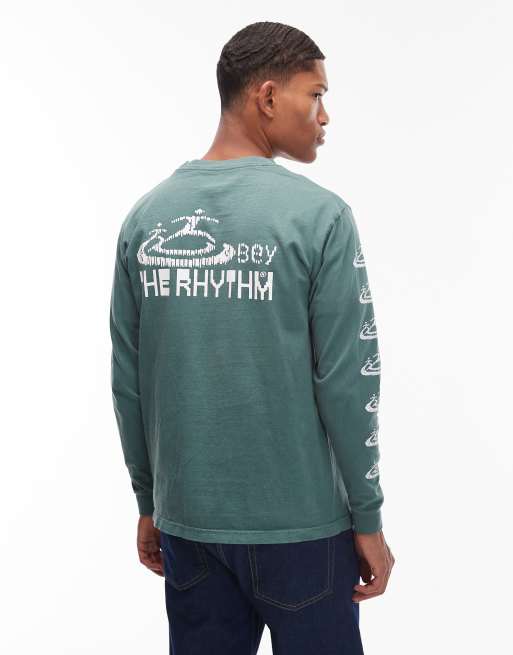 Obey – The Rhythm – Langärmliges T-Shirt in Grün