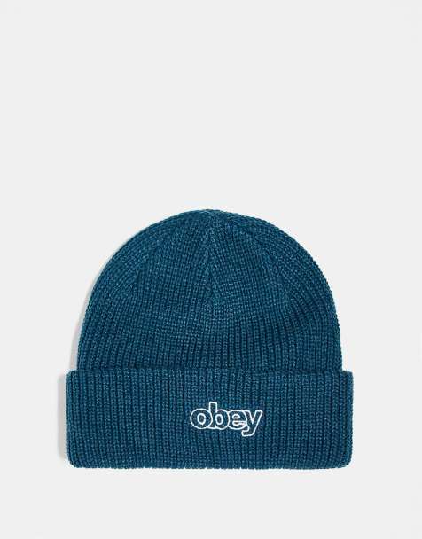 Obey throwback beanie in blue  - view 1