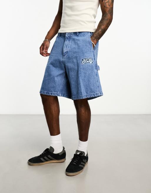 Obey time denim carpenter shorts in blue | ASOS