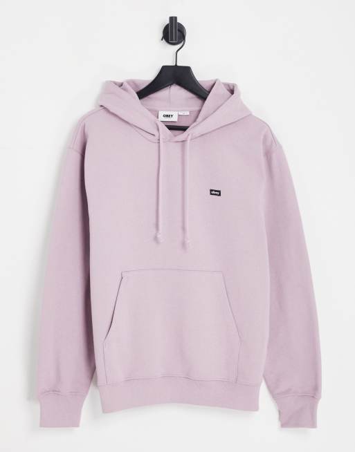 Obey timeless heavyweight hoodie in light purple
