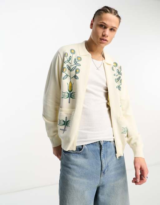 Obey - Totem - Vest met rits in gebroken wit