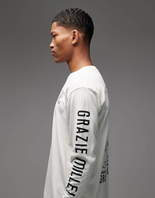 Obey - Ultras - T-shirt a maniche lunghe bianca con stampa sul retro, 4 di 5