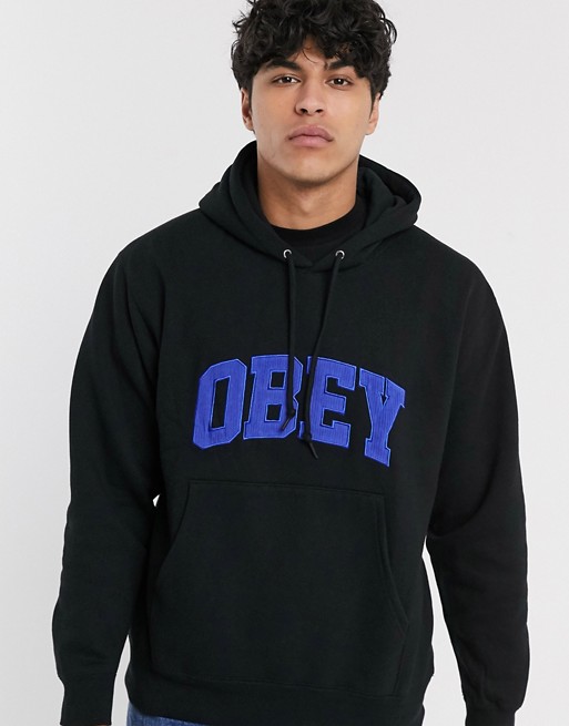 Obey Uni hoodie in black