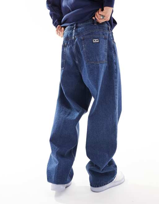 Obey Unisex – Bigwig – Niebieskie luźne jeansy o kroju skate, 2 z 4