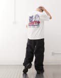[Obey] Obey unite graphic logo t-shirt with back print in pigment vintage white M PIGMENT WHITE