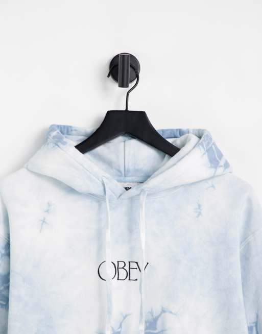 OBEY Unlimited Felpa blu tie-dye con cappuccio ASOS