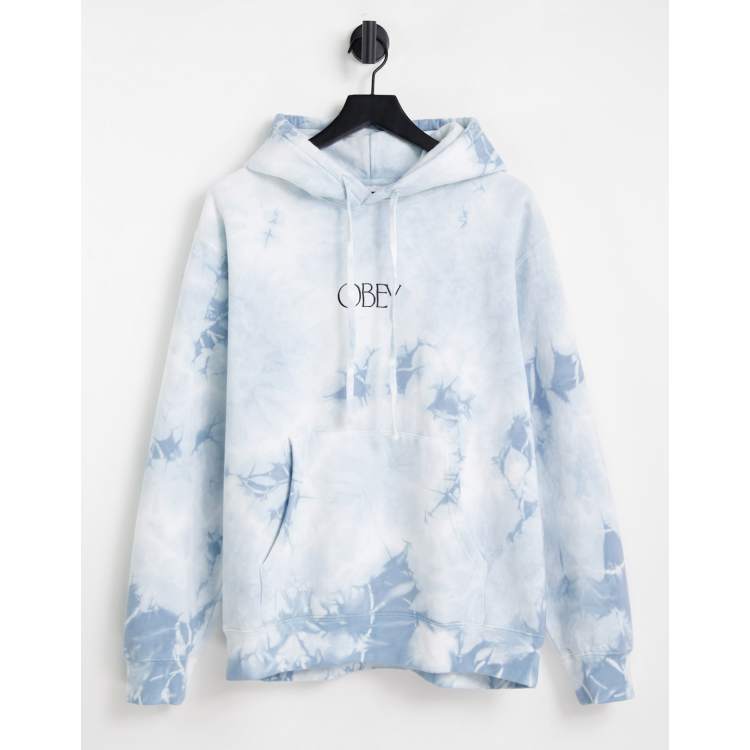 Obey Unlimited tie dye hoodie in blue ASOS
