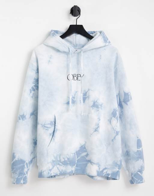 Obey unlimted tie dye hoodie in blue