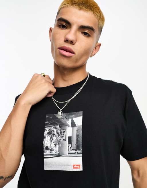 Obey urban renewal t-shirt in black | ASOS