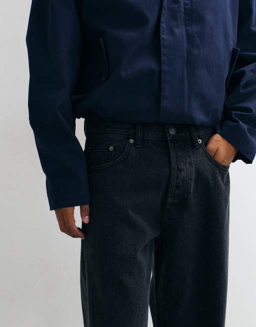 Obey - vaqueros denim rectos boxcar en negro desgastado, 5 de 5