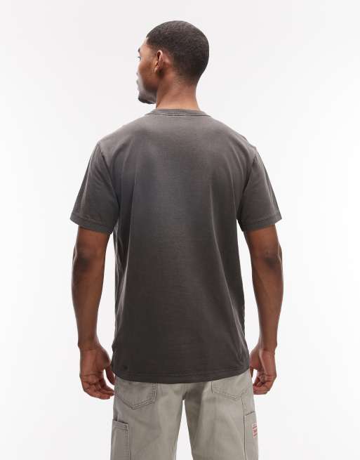 Obey - Vasket sort T-shirt med korte ærmer og print med små bogstaver, 3 af 5