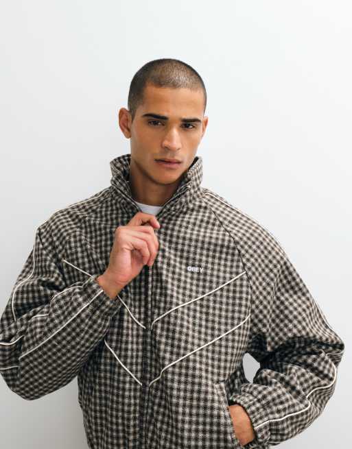 OBEY veste de training zippée à carreaux multicolore, 2 de 5