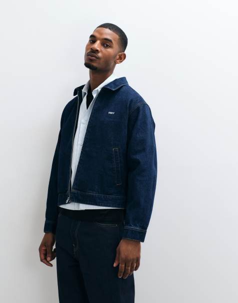 OBEY veste en jean workshop bleu indigo - view 1