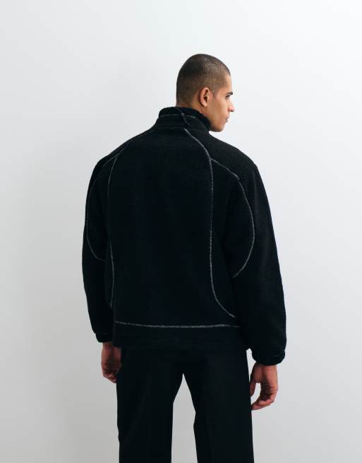 Obey veste zippée sherpa noire, 5 de 5