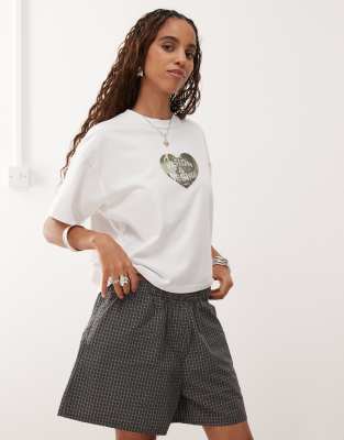 Obey Vision graphic logo t-shirt in white