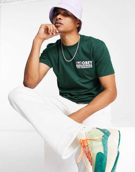 Obey visual communications t-shirt in green