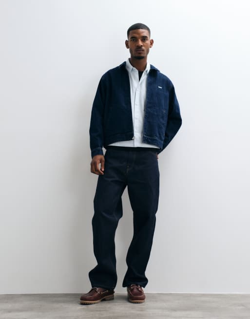 Obey workshop denim jacket in indigo blue, 2 of 5