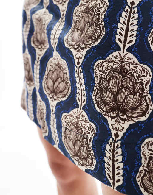 Object a-line mini skirt in vintage floral print - part of a set