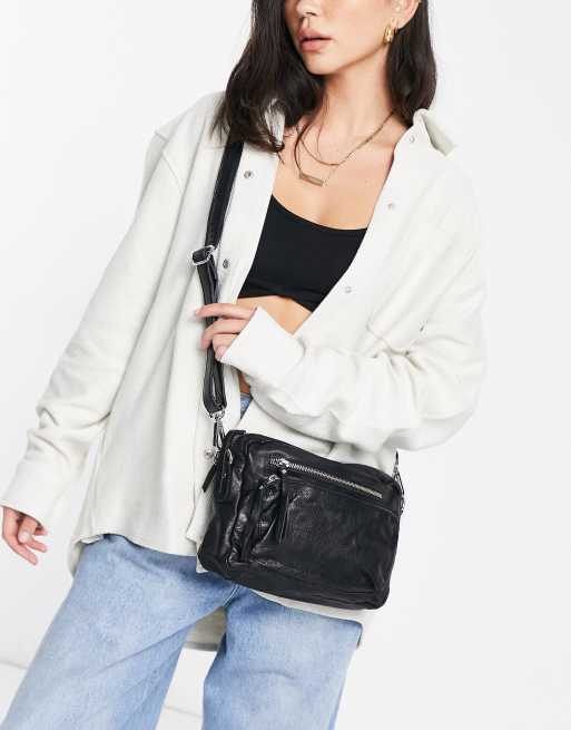 Black across body online bag