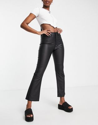 Object belle coated flared jeans in black - ASOS Price Checker