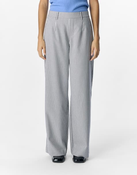 Object Wide-leg trousers in white