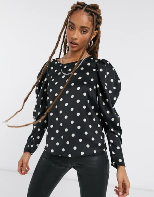 Object - Blouse à manches bouffantes et imprimé à pois, 4 de 4