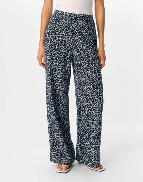 Object - Broek met wijde pijpen in grijs - view 1