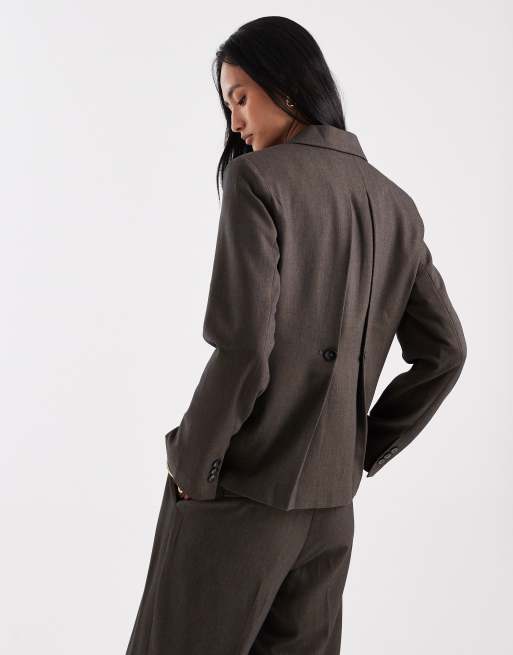 Object - Brun skræddersyet oversized blazer - Del af sæt, 3 af 4