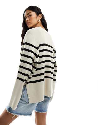 OBJECT BUTTON THROUGH KNITTED CARDIGAN 