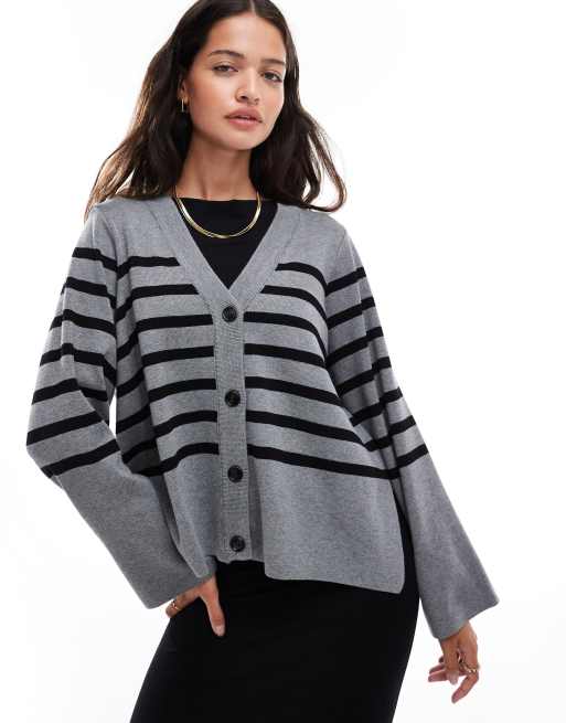 Gray and black cardigan hotsell