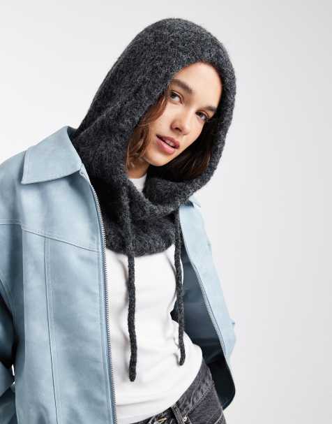 Object - Cagoule en maille - Gris foncé chiné - view 1