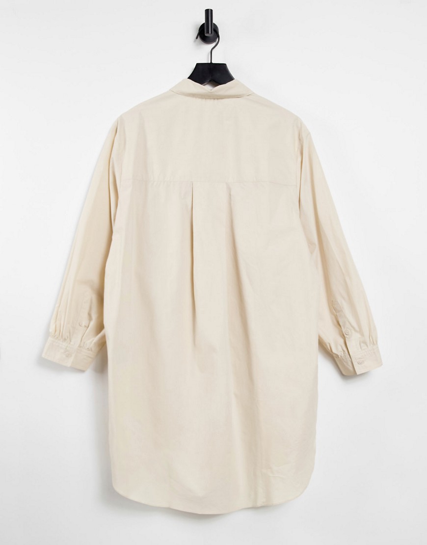 Camicia taglio lungo color crema-Bianco - Object Camicia donna  - immagine2