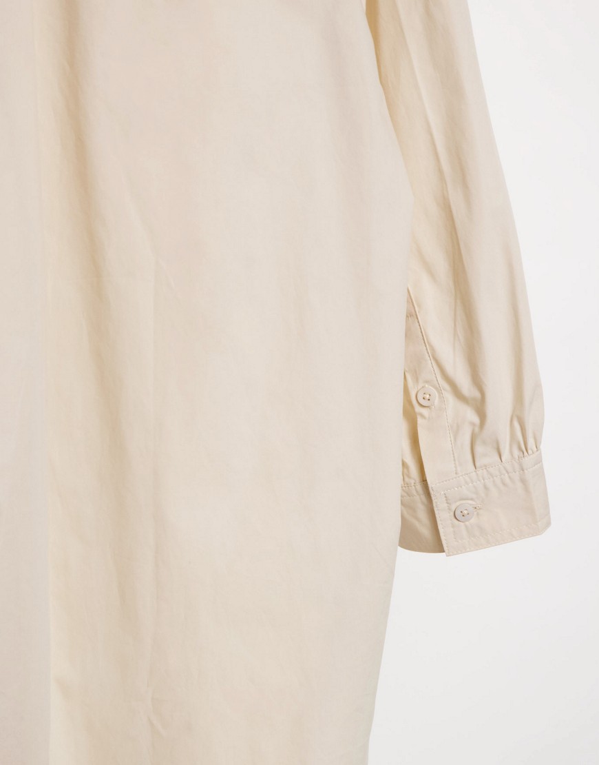 Camicia taglio lungo color crema-Bianco - Object Camicia donna  - immagine1