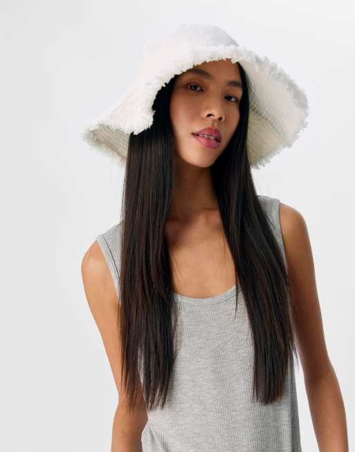 Object - Cappello bianco in denim