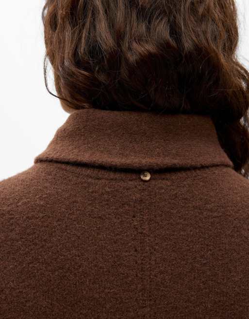 Object Cardigan in marrone cioccolato, 3 di 5
