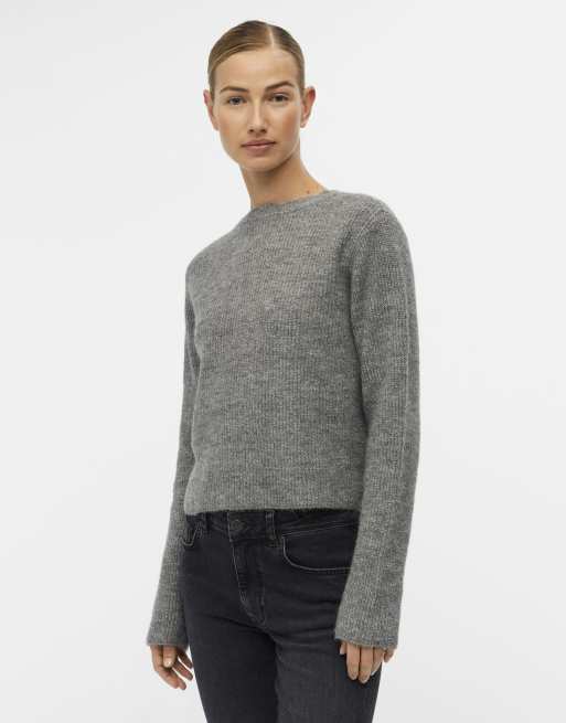 Object Cardigan in medium grey melange