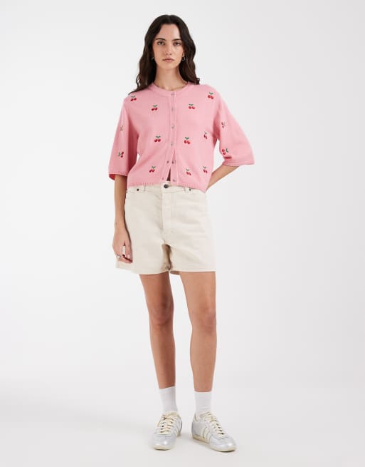Object - Cárdigan rosa con estampado de cerezas, 2 de 4