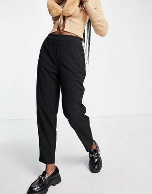 Object Cecilie cropped tailored trousers in black