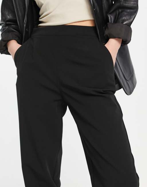 Object - Cecilie - Højtaljede, tapered bukser i sort, 3 af 4