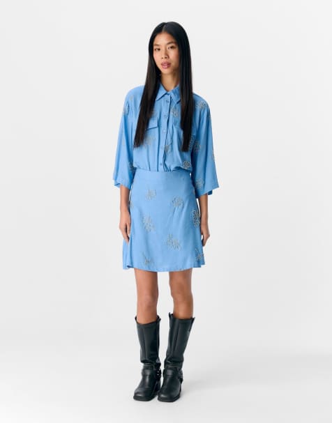 Object Mini skirt in cornflower blue