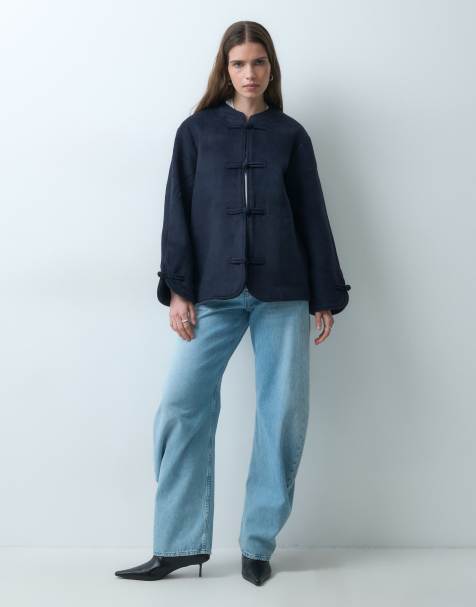 Object chaqueta estilo mao en azul marino - view 1