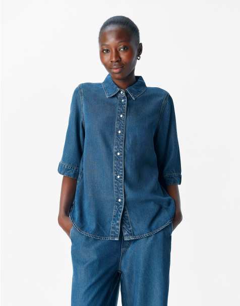 Object - Chemise en jean - Bleu foncé - view 1