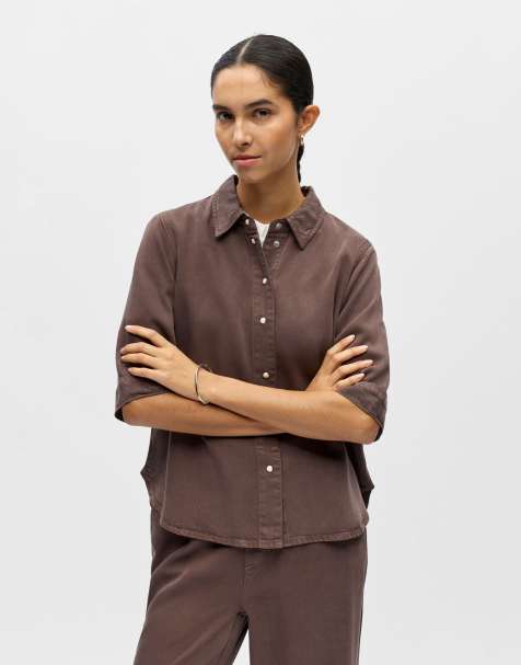 Object - Chemise en jean - Marron phoque - view 1