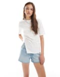 [Object] Object corset waist t-shirt with split in white 14-16 White