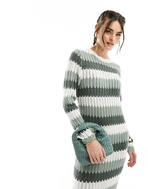 Crew Stripe Romper - Sage Crew Stripe Romper - Sage