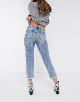 cropped mom jeans