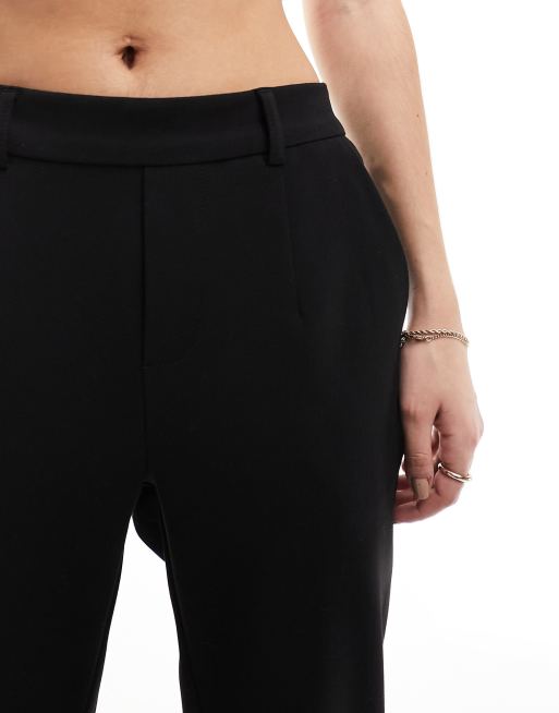 Object cropped tailored slim trousers in black, 2 of 5