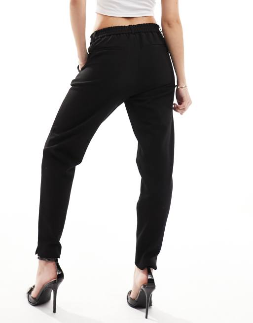 Object cropped tailored slim trousers in black, 3 of 5