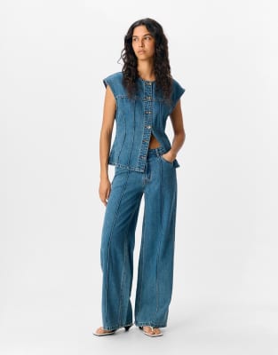 Object - Denim-Jeans in Mittelblau